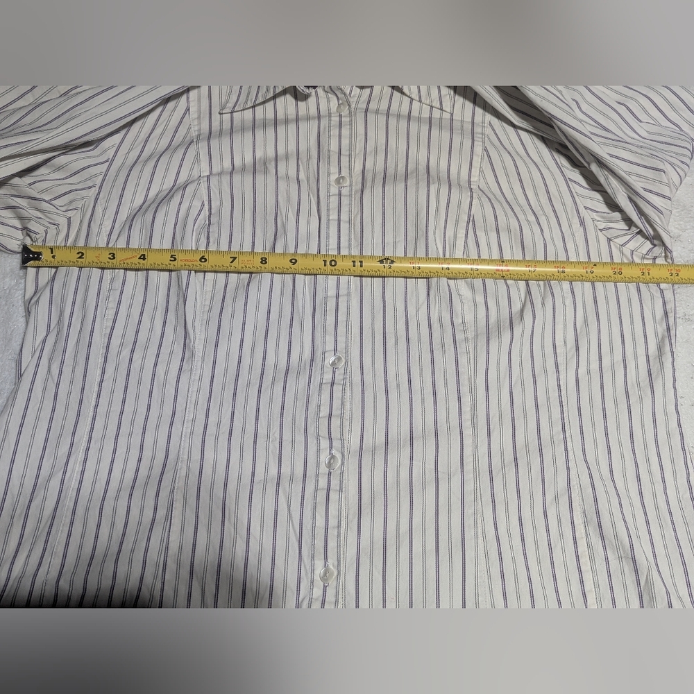 Pendleton Plus 16w Striped Button Down Shirt Cott… - image 5